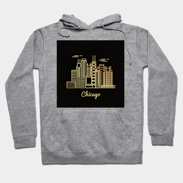 Chicago City Golden Architecture